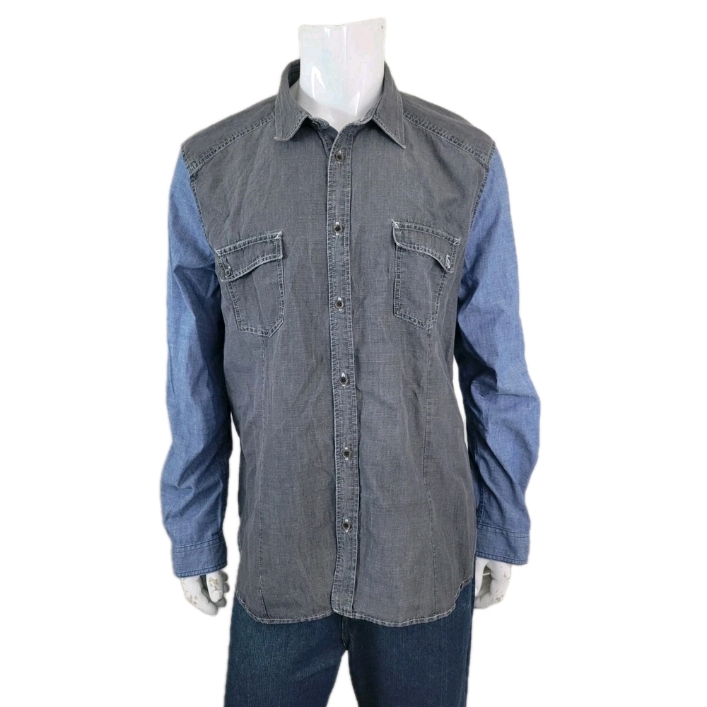Men's Two-Tone Denim Shirt